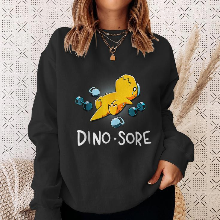 Dinosaur Workout Gym Fitness Lifting Cute Dino Sore Sweatshirt Gifts for Her
