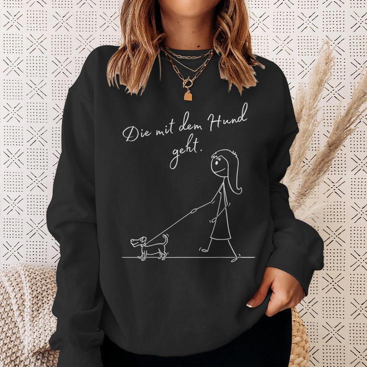 Dog Owner Die Mit Dem Hund Geht Sweatshirt Geschenke für Sie