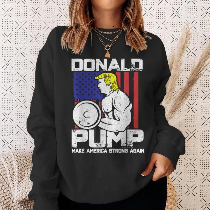 Donald Trump Weight Lifting Workout Gym Sweatshirt Gifts for Her