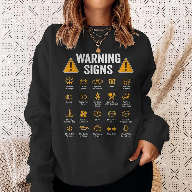 Driving Warning Signs 101 Auto Mechanic Driver Sweatshirt Gifts for Her