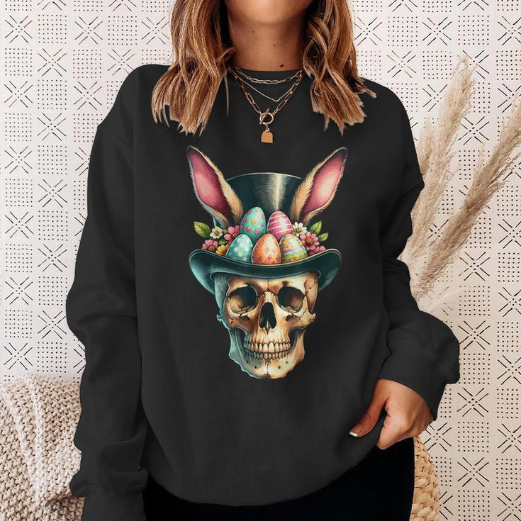 Easter Bunny Skull Egg Hunt Easter Day Sweatshirt Gifts for Her