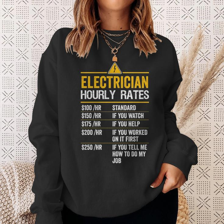 Electrician Hourly Rates Lineman For Electricians Sweatshirt Gifts for Her