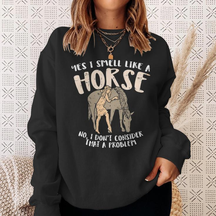 Equestrian I Smell Like Horse Girl Sweatshirt Gifts for Her