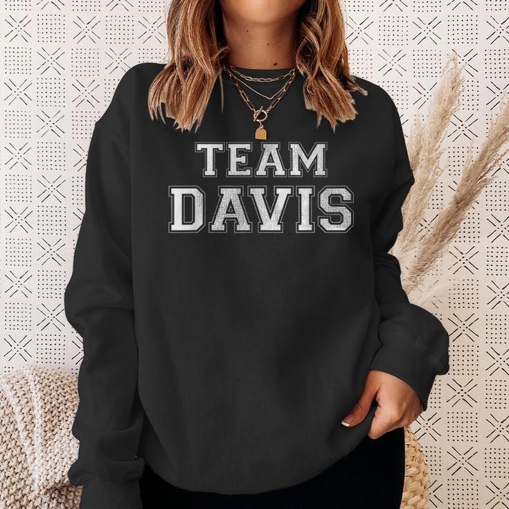 Family Team Davis Last Name Davis Sweatshirt Gifts for Her