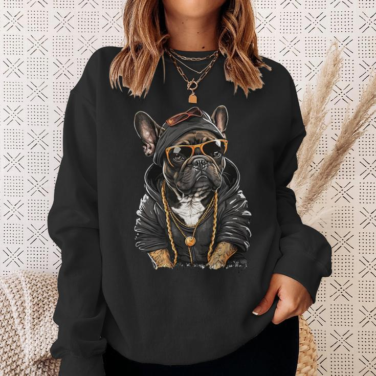 French Bulldog Frenchie Rap Hip Hop R&B Sweatshirt Gifts for Her