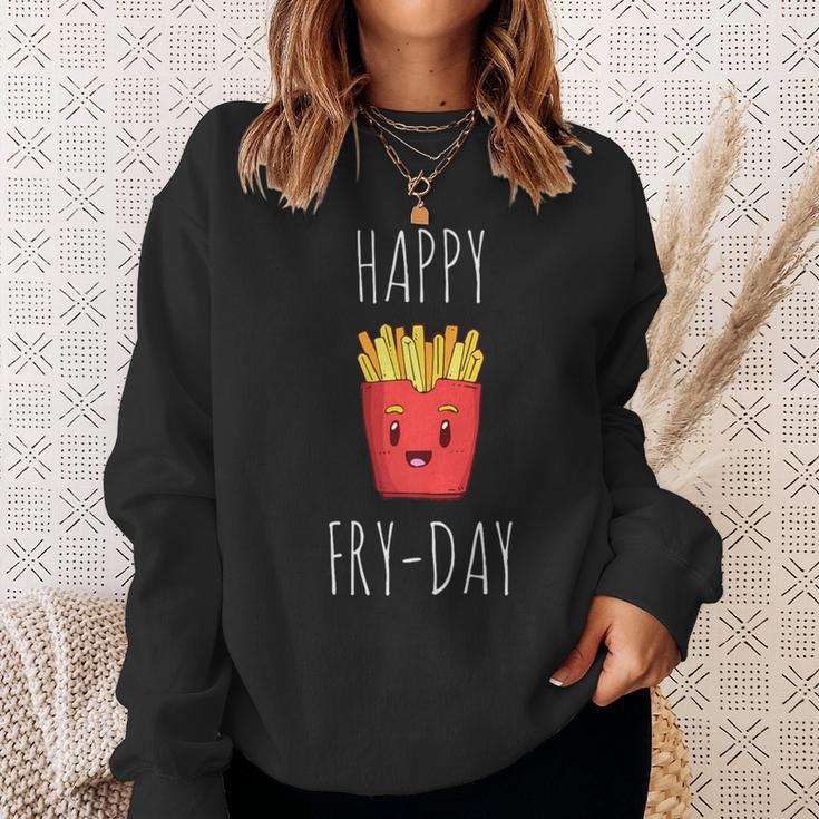French Fries Lovers Happy Friday Fry-Day Sweatshirt Gifts for Her