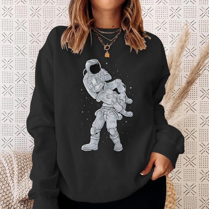 Galaxy Bjj Astronaut Flying Armbar Jiu-Jitsu Brazilian Sweatshirt Gifts for Her
