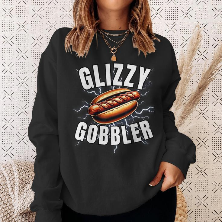 Hotdog Glizzy Gobbler Gladiator Lover Glizzy Gobbler Sweatshirt Gifts for Her