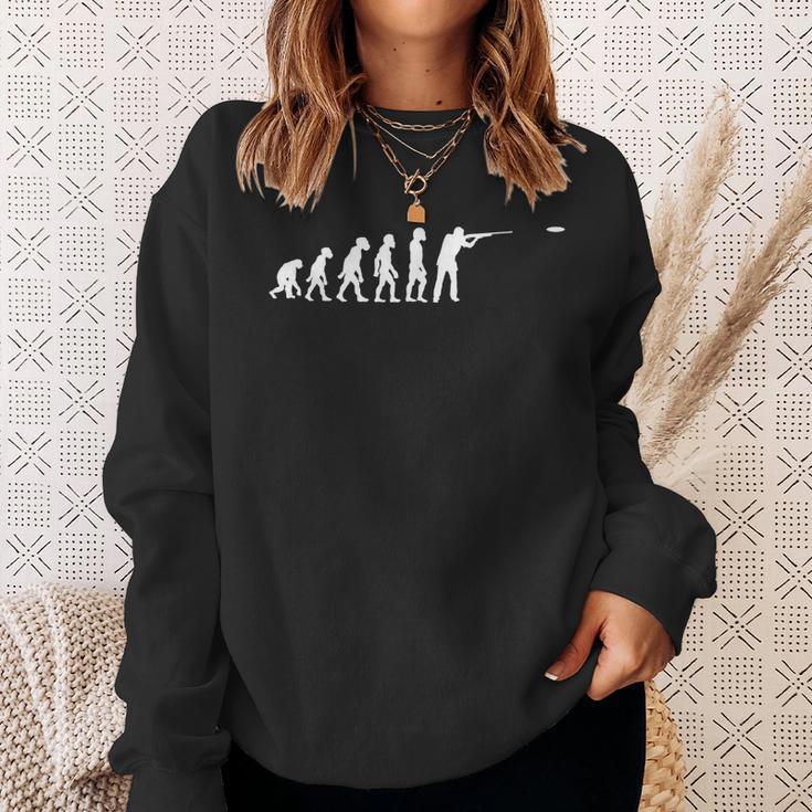 Human Sporting Clays Evolution Player Pigeon Shooter Sweatshirt Gifts for Her