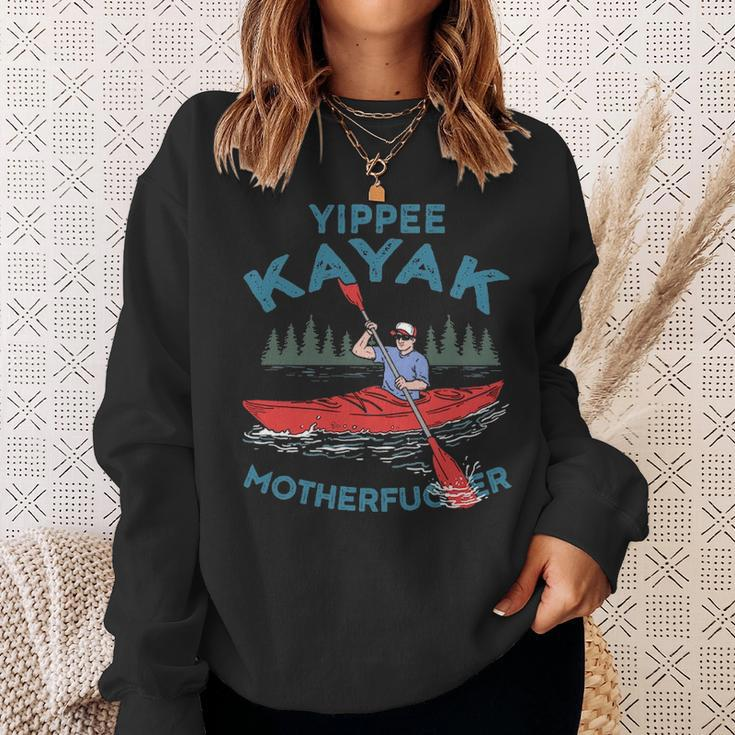 Kayak Yippee Kayak Canoeist Kayaking Sweatshirt Gifts for Her