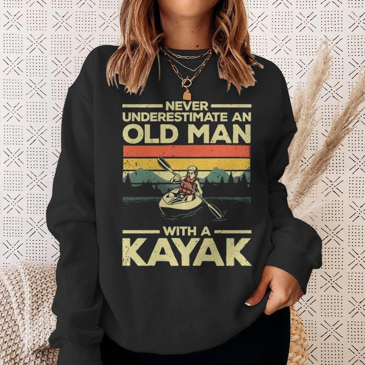 Kayaking For Men Grandpa Kayaker Kayak Lovers Sweatshirt Gifts for Her