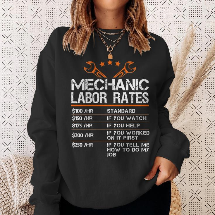 Mechanic Hourly Rate Gif Labor Rates Sweatshirt Gifts for Her