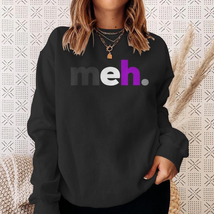 Meh Demisexual Pride Subtle Lgbtq Lgbt Demi Sexual Sweatshirt Gifts for Her