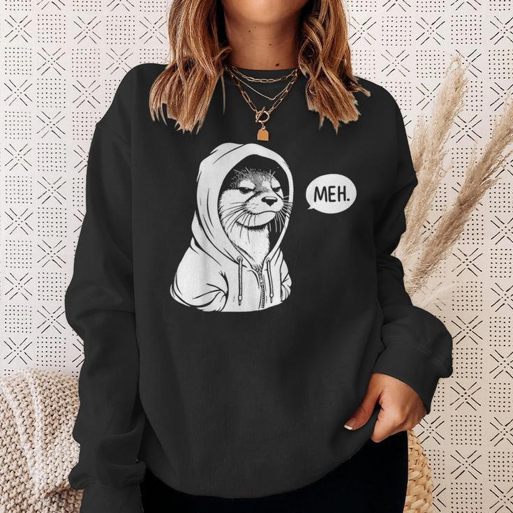 Meh Otter For Otters Lovers Sweatshirt Gifts for Her