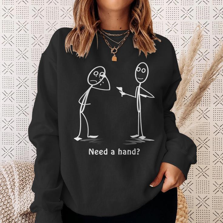 Need A Hand Stickman Costume Stick Figure Sweatshirt Gifts for Her