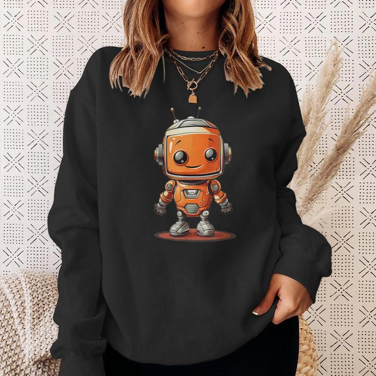 Orange Robot Boy Costume Sweatshirt Gifts for Her
