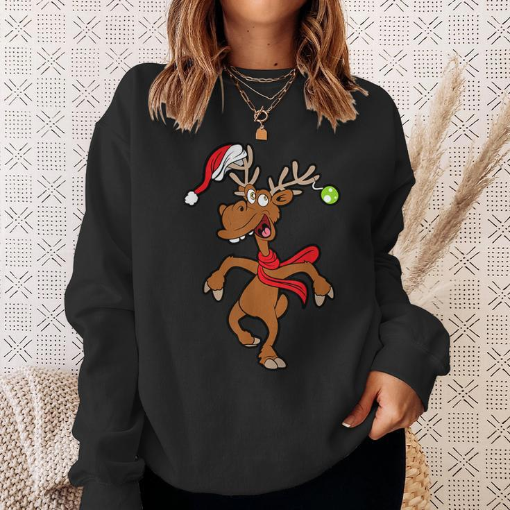 Reindeer Rudolf Christmas Xmas Sweatshirt Geschenke für Sie