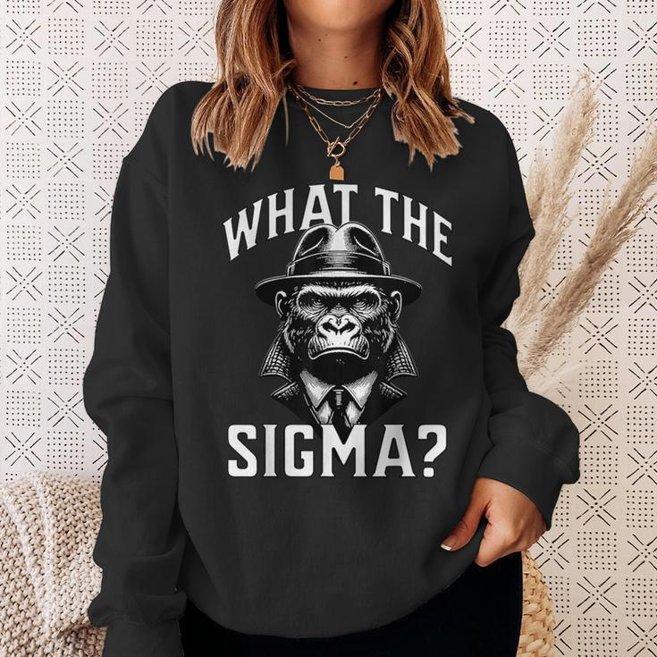 What The Sigma Ironic Meme Brainrot Quote Sweatshirt Gifts for Her