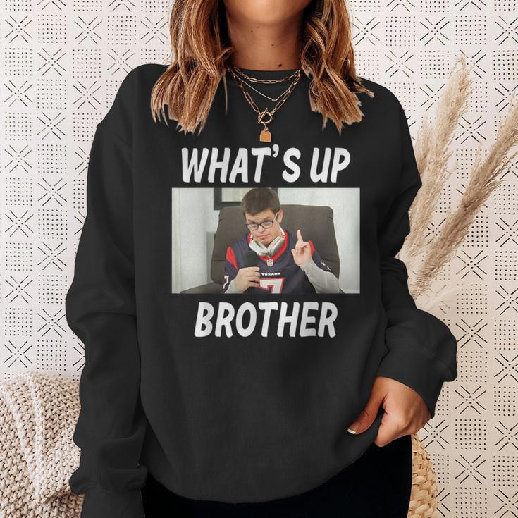 Sketch Streamer Whats Up Brother Meme Sweatshirt Gifts for Her