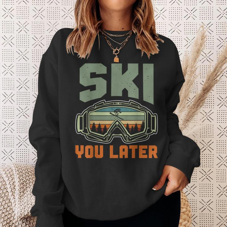Ski Lifestyle Skiing In Winter Skier Sweatshirt Geschenke für Sie