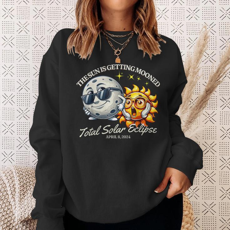 Solar Eclipse April 2024 Sun Is Getting Mooned Sweatshirt Gifts for Her