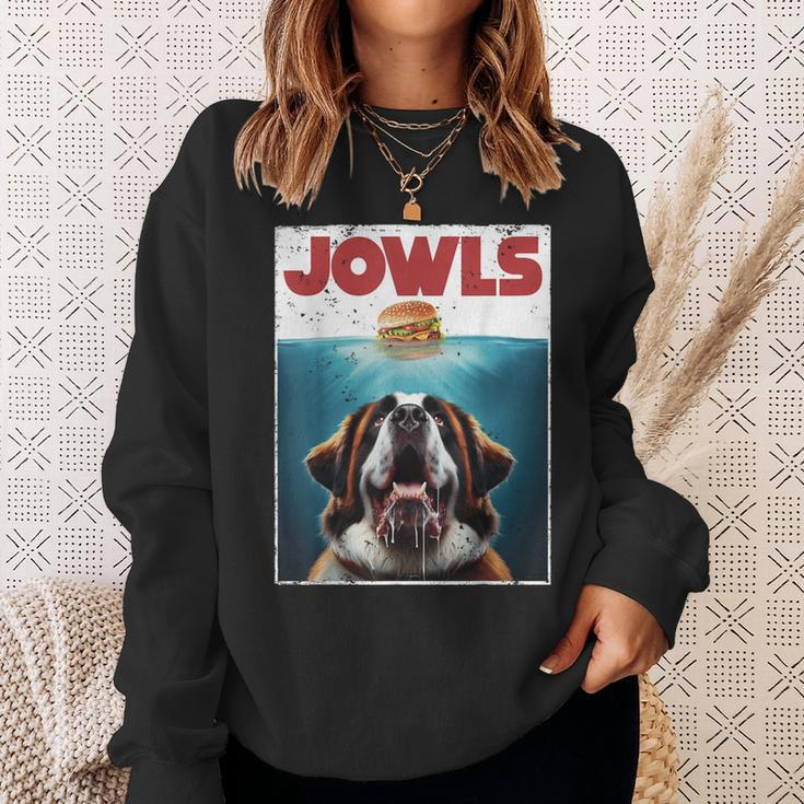 St Bernard Jowls Burger Saint Giant Dog Mom Dad Sweatshirt Gifts for Her