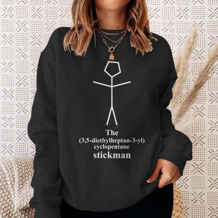 Stickman Organic Chemistry Iupac Joke – White Sweatshirt Gifts for Her