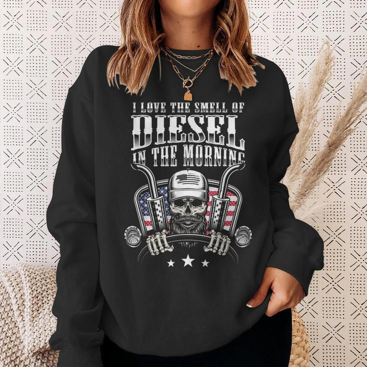 Truck Driver For I Love The Smell Of Diesel Sweatshirt Gifts for Her