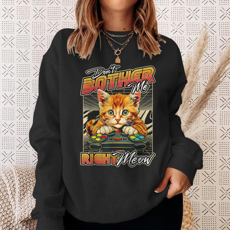 Gamer Cat Gaming Boys Video Game & Cat Lover Sweatshirt Gifts for Her