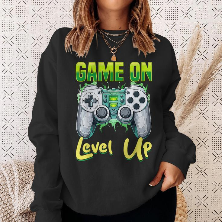 Gamer Gaming Game On Level Up Sweatshirt Gifts for Her