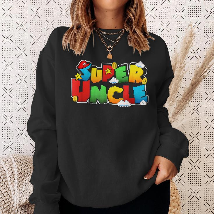 Gamer Super Uncle Family Matching Game Super Uncle Superhero Sweatshirt Gifts for Her