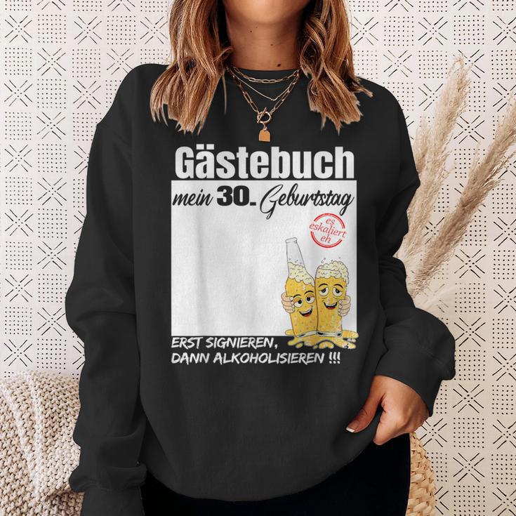 Gästebuch 30 Geburtstag Mann Frau Lustig 30 Geburtstag Deko Sweatshirt Geschenke für Sie