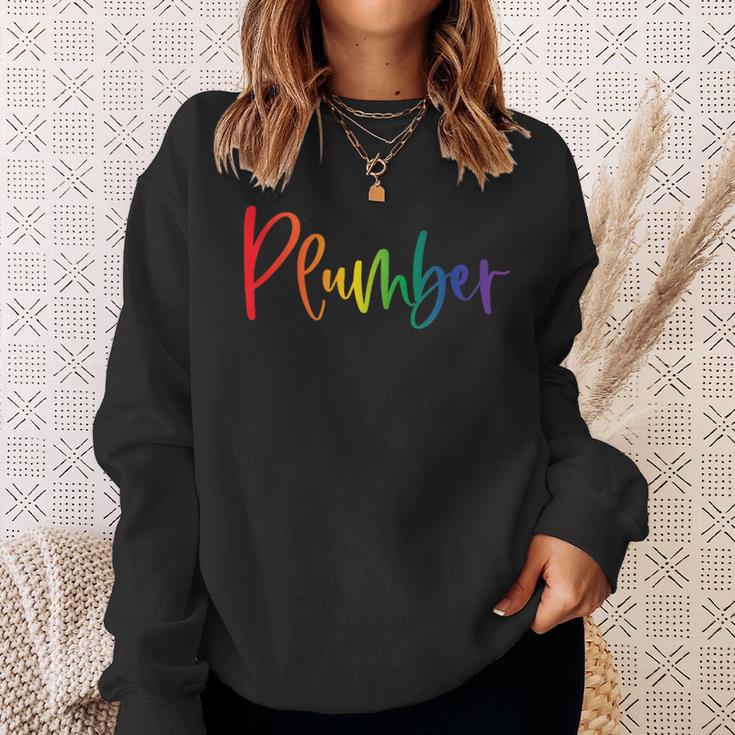 Gay Lesbian Transgender Pride Plumber Lives Matter Sweatshirt Gifts for Her