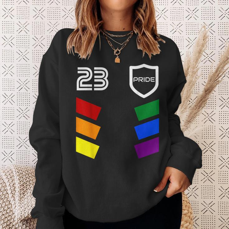 Gay Pride 2023 Retro Soccer Fan Jersey Lgbt Sweatshirt Gifts for Her