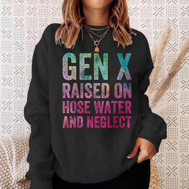 Gen X Raised On Hose Water And Neglect Generation Sweatshirt Gifts for Her