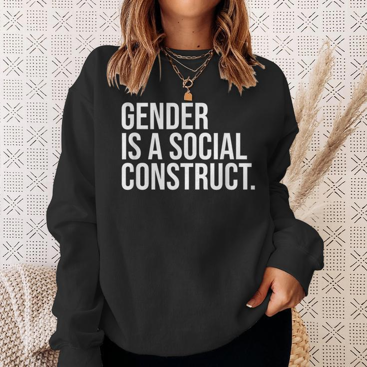 Gender Is A Social Construct Queer Spectrum Non-Binary Sweatshirt Gifts for Her