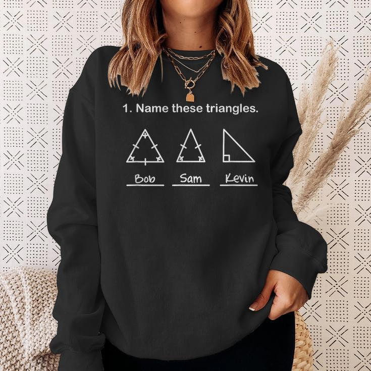 Geometry Name These Triangles Geek Math Dark Sweatshirt Gifts for Her