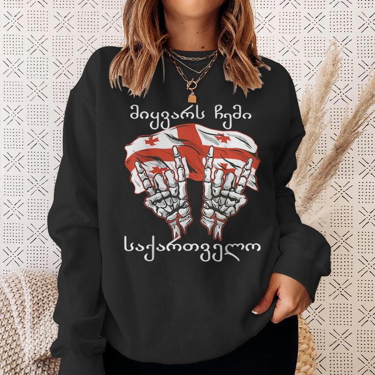 Georgia Alphabet Flag Slogan Motif Sweatshirt Geschenke für Sie