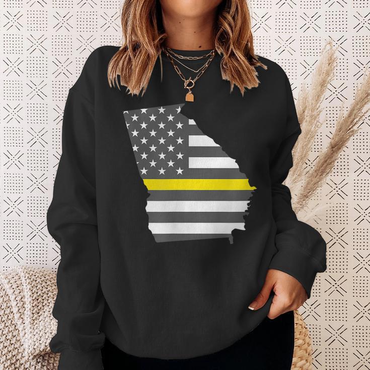 Georgia Thin Gold Line Flag Sweatshirt Gifts for Her