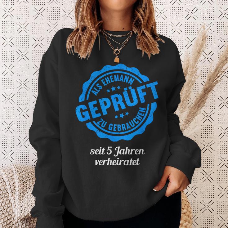 Geprüft Als Ehemann Zu Gebrauchen 5 Jahre 5Th Hochzeitstag Sweatshirt Geschenke für Sie