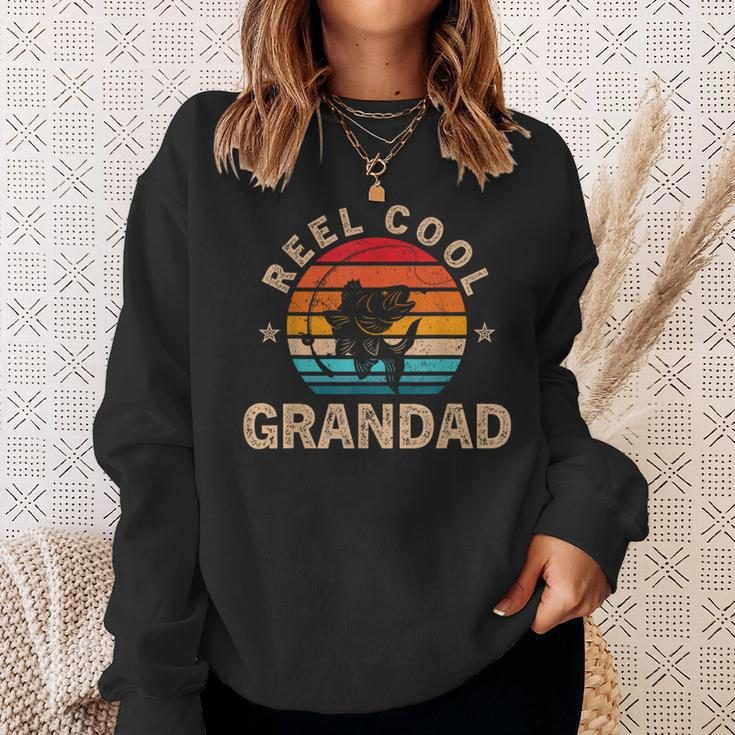 For Fathers Day Reel Cool Grandad Fishing Sweatshirt Gifts for Her