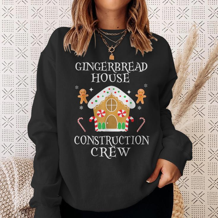 Gingerbread House Construction Crew Decorating Baking Xmas Sweatshirt Gifts for Her