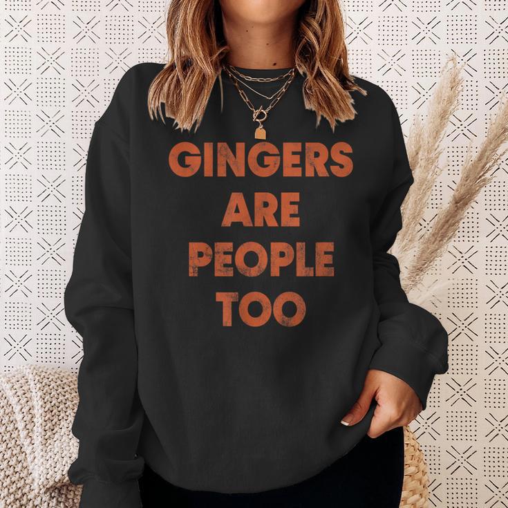 Gingers Are People Too Vintage Ginger Sweatshirt Gifts for Her