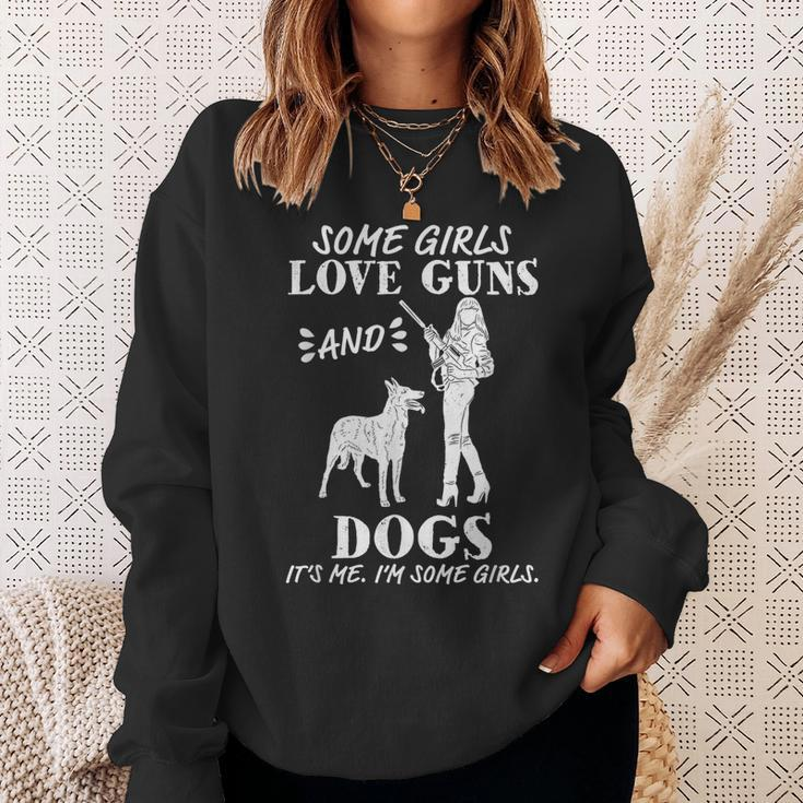 Some Girls Love Guns And Dogs Female Pro Gun Sweatshirt Gifts for Her