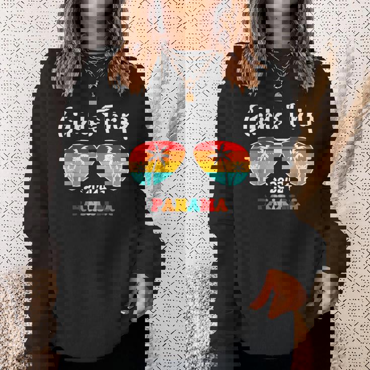 Girls Trip Panama 2024 Girls Weekend Birthday Squad Groovy Sweatshirt Gifts for Her