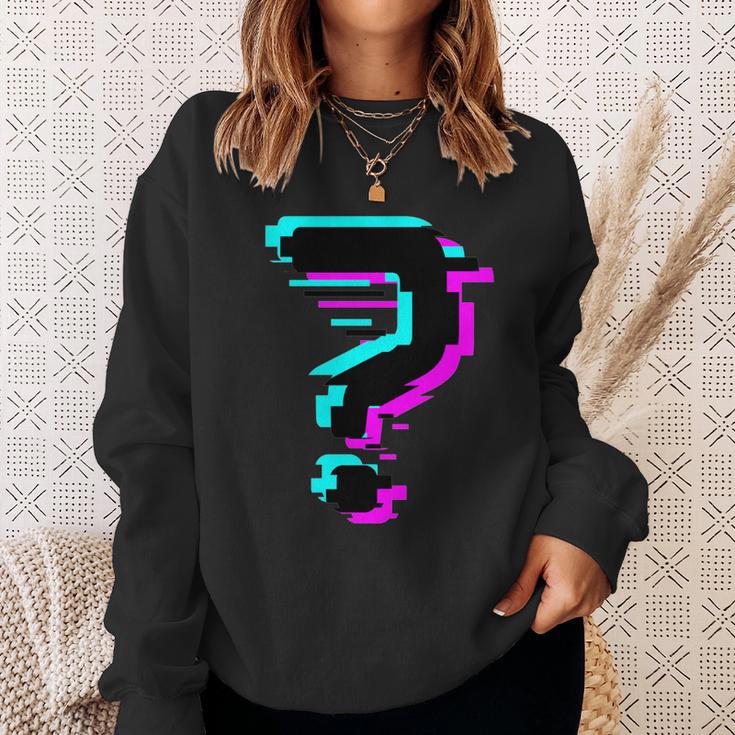 Glitched Fragezeichen Sweatshirt Geschenke für Sie