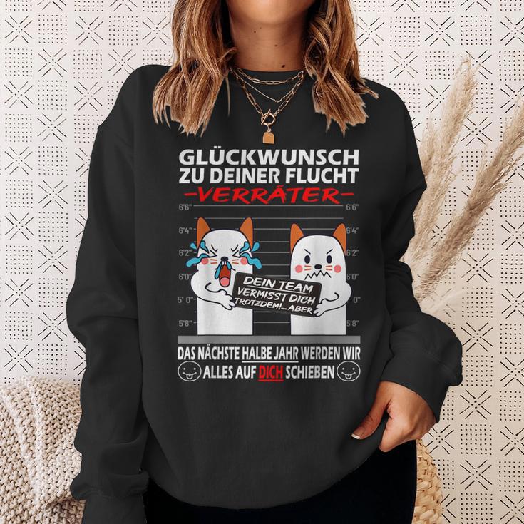 Glückwunsch Zu Deiner Flucht Kündigung Neuen Job Cat S Sweatshirt Geschenke für Sie