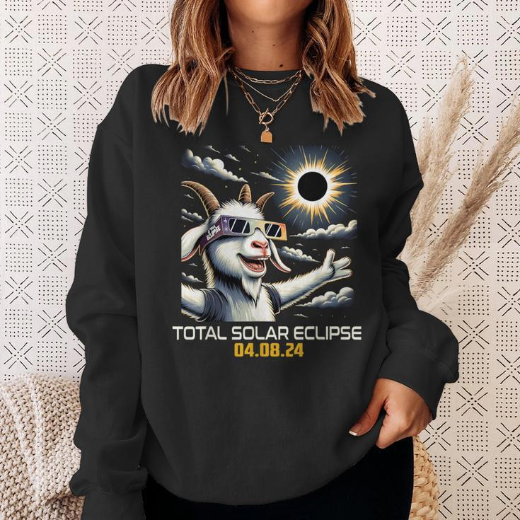 Goat Selfie Solar Eclipse Sweatshirt Gifts for Her