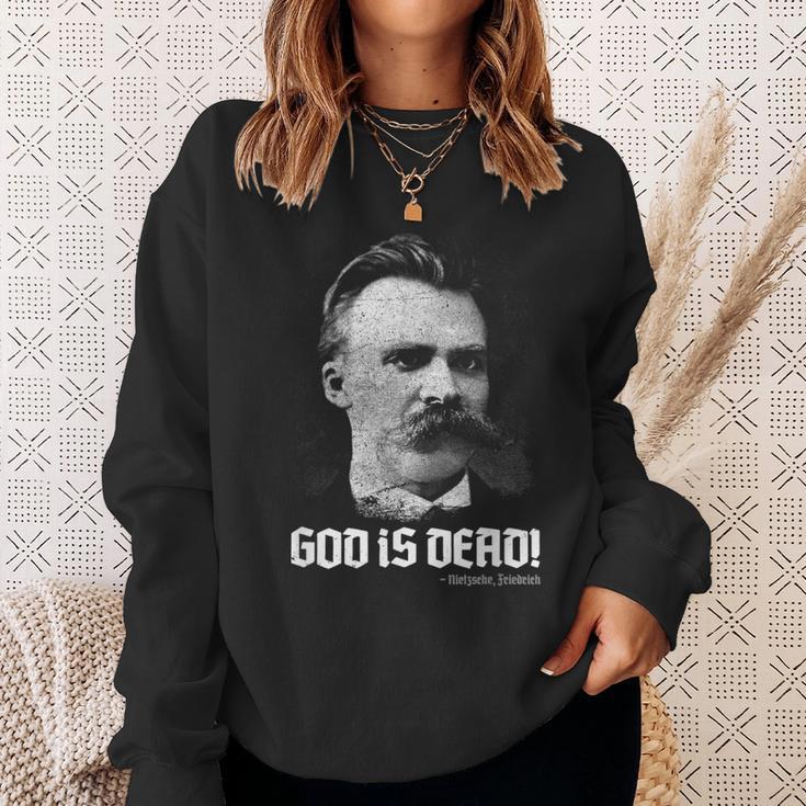 God Is Dead Friedrich Nietzsche Quote Philosopher Philosophy Sweatshirt Geschenke für Sie