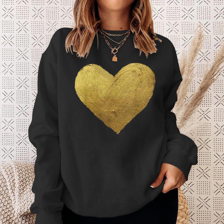 Gold Heart Symbol Of Love Sweatshirt Gifts for Her